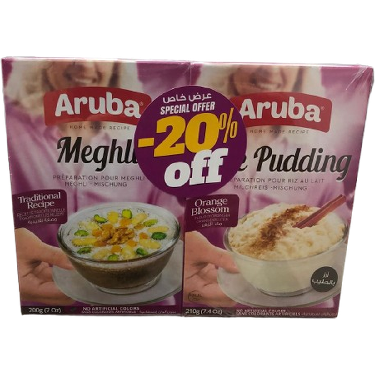 ARUBA MEGHLI 200G+RICE PUDDING 210G @ 20% OFF
