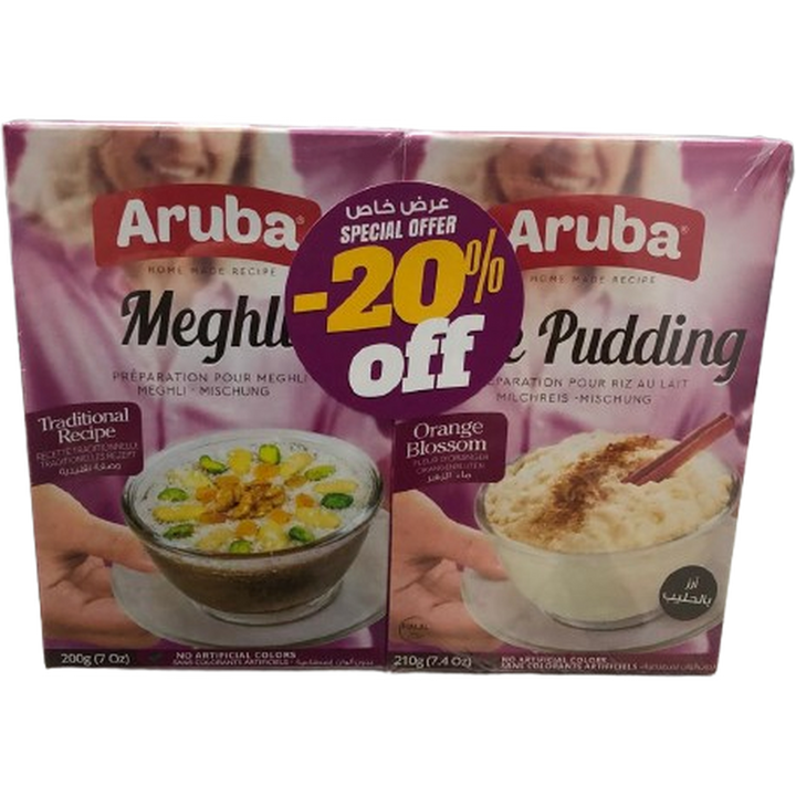 ARUBA MEGHLI 200G+RICE PUDDING 210G @ 20% OFF
