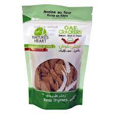 NATURE'S HEART HEALTHY OAT CRACKERS 150G NATURAL THYMES