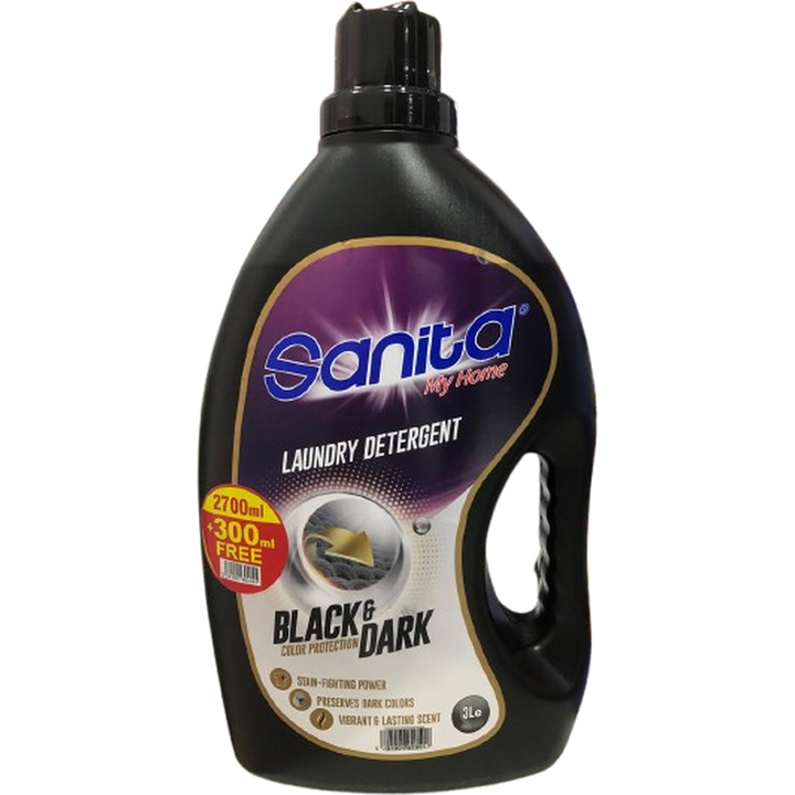 SANITA LIQUID LAUNDRY 2700ML BLACK +300ML FREE