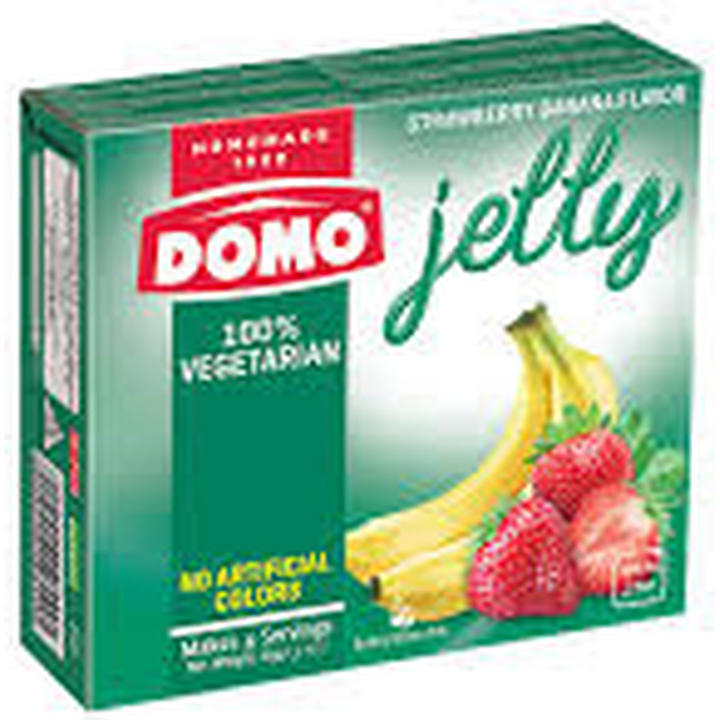 DOMO JELLO STRAW BANANA VEGETARIAN 85GR