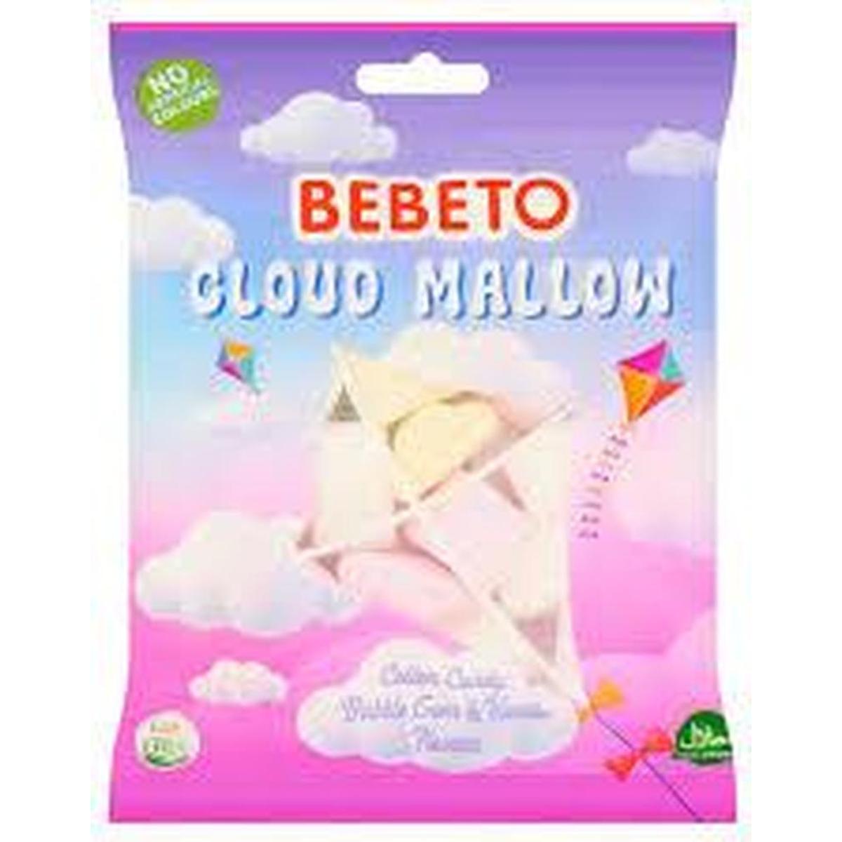 BEBETO CLOUD MALLOW COTTON CANDY 60G BUBBLE GUM & VANILLA