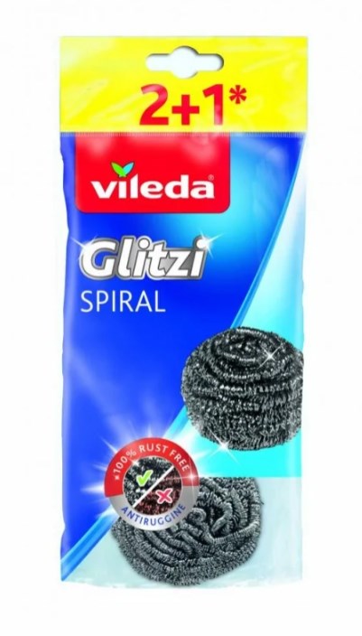 Vileda Glitzi Metallic Spiral Scourer 2+1 Free
