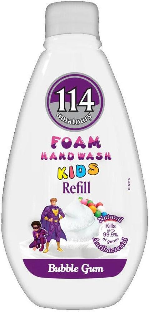 114 FOAM HAND WASH KIDS REFILL 300ML BUBBLE GUM