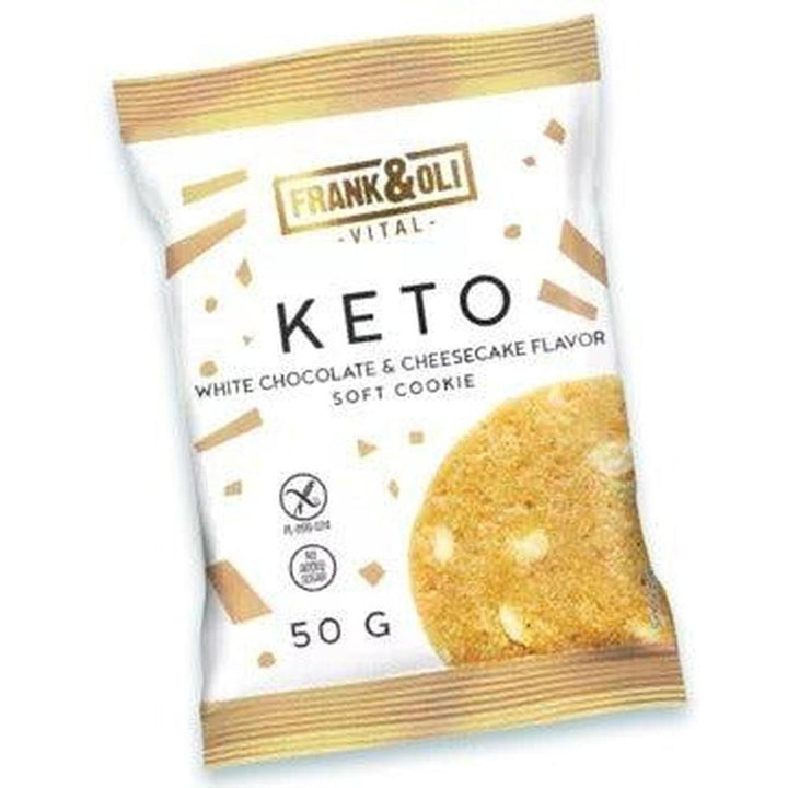 FRANK & OLI KETO COOKIE 50G WHITE CHOCOLATE & CHEESE CAKE