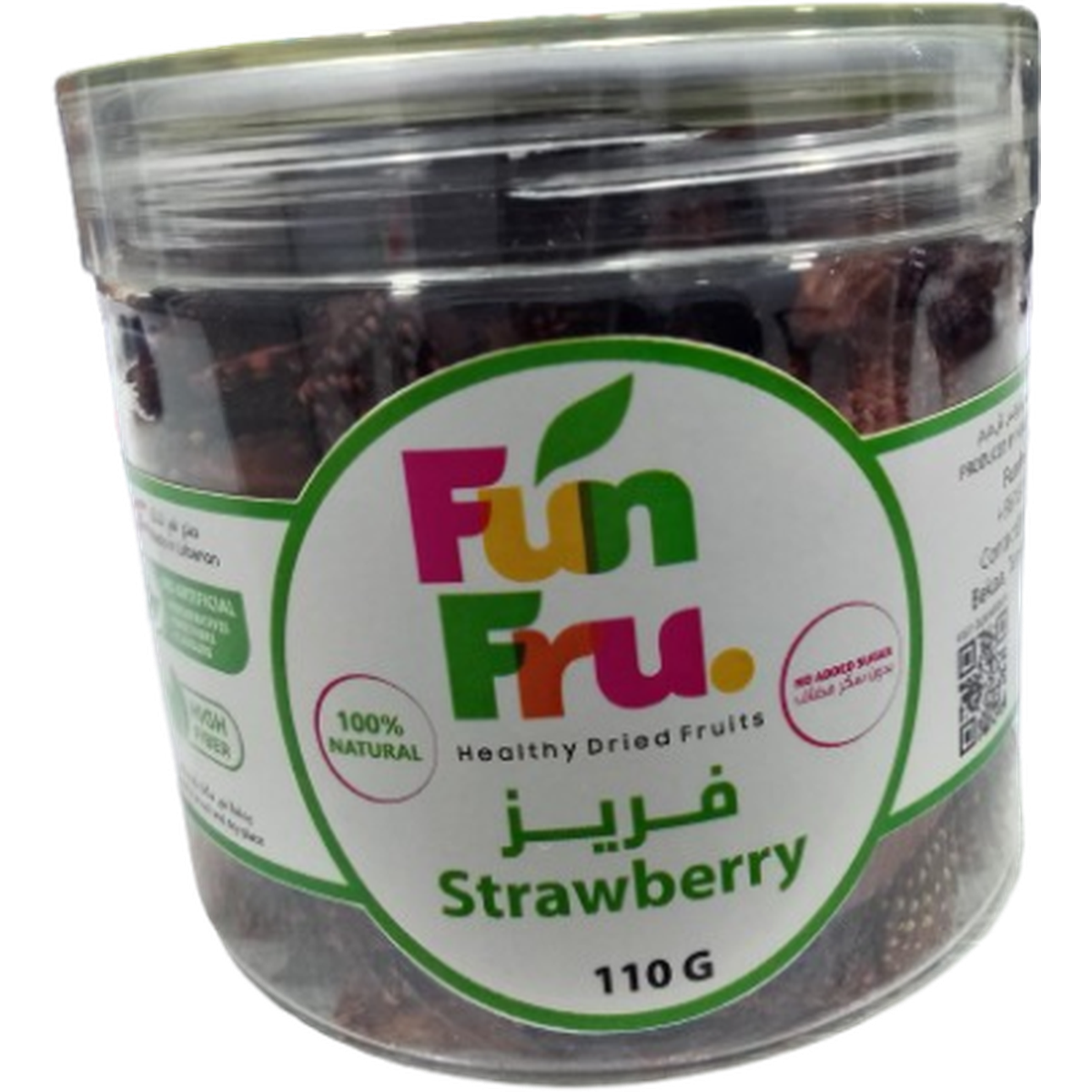 FUN FRU DRIED STRAWBERRY 110G SUGAR FREE