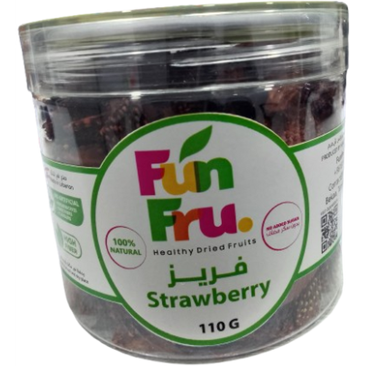 FUN FRU DRIED STRAWBERRY 110G SUGAR FREE