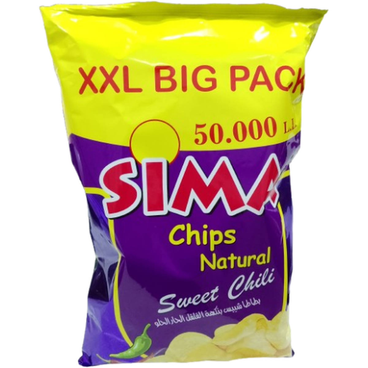 SIMA CHIPS NATURAL 90G SWEET CHILI @ 50000 L.L.