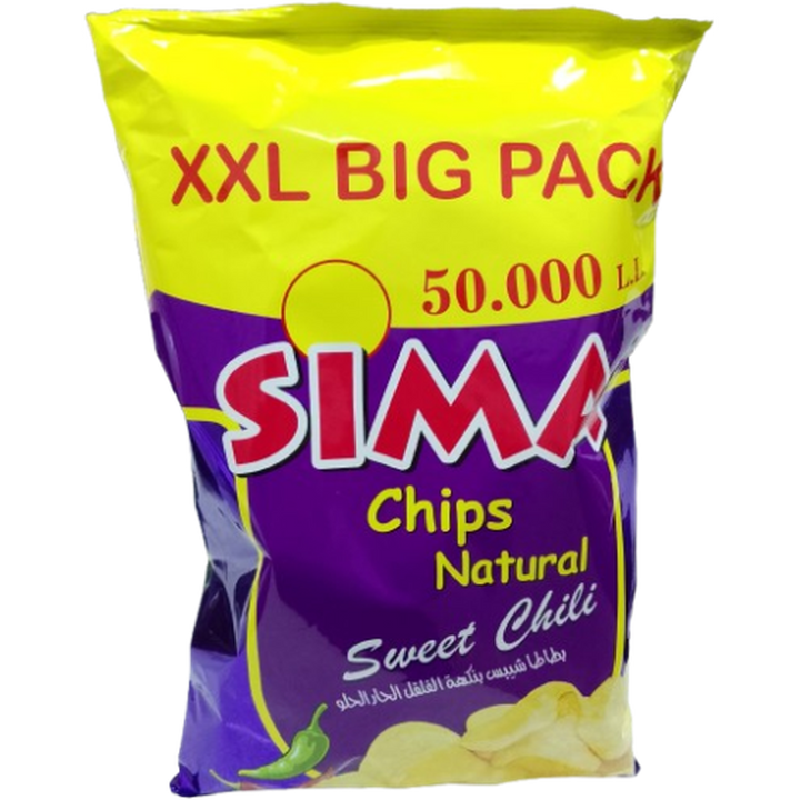 SIMA CHIPS NATURAL 90G SWEET CHILI @ 50000 L.L.