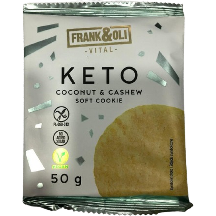 FRANK & OLI KETO COOKIE 50G COCONUT & CASHEW