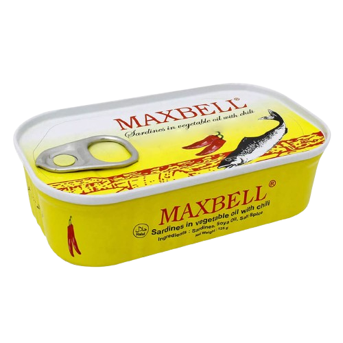 Maxbell Sardines In Vegetable Oil With Chili 125 G