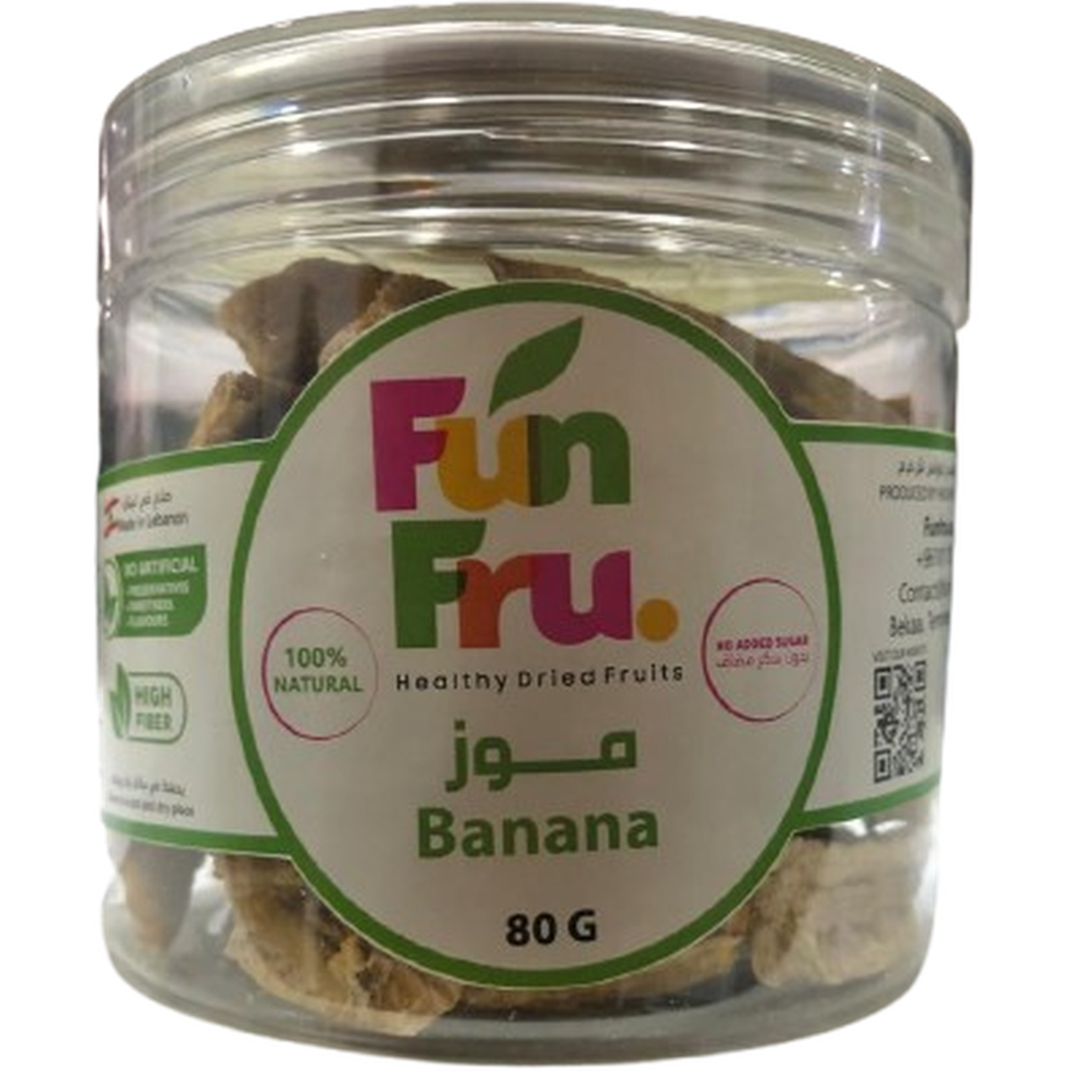 FUN FRU DRIED BANANA 80G