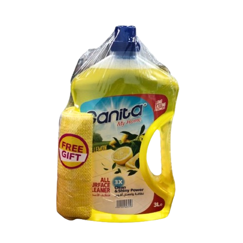 Sanita Surface Cleaner Lemon 3L + Mop Free Gift