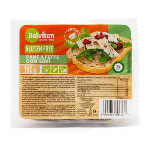 Balviten Gluten Free Pane A Fette Con Semi 190g