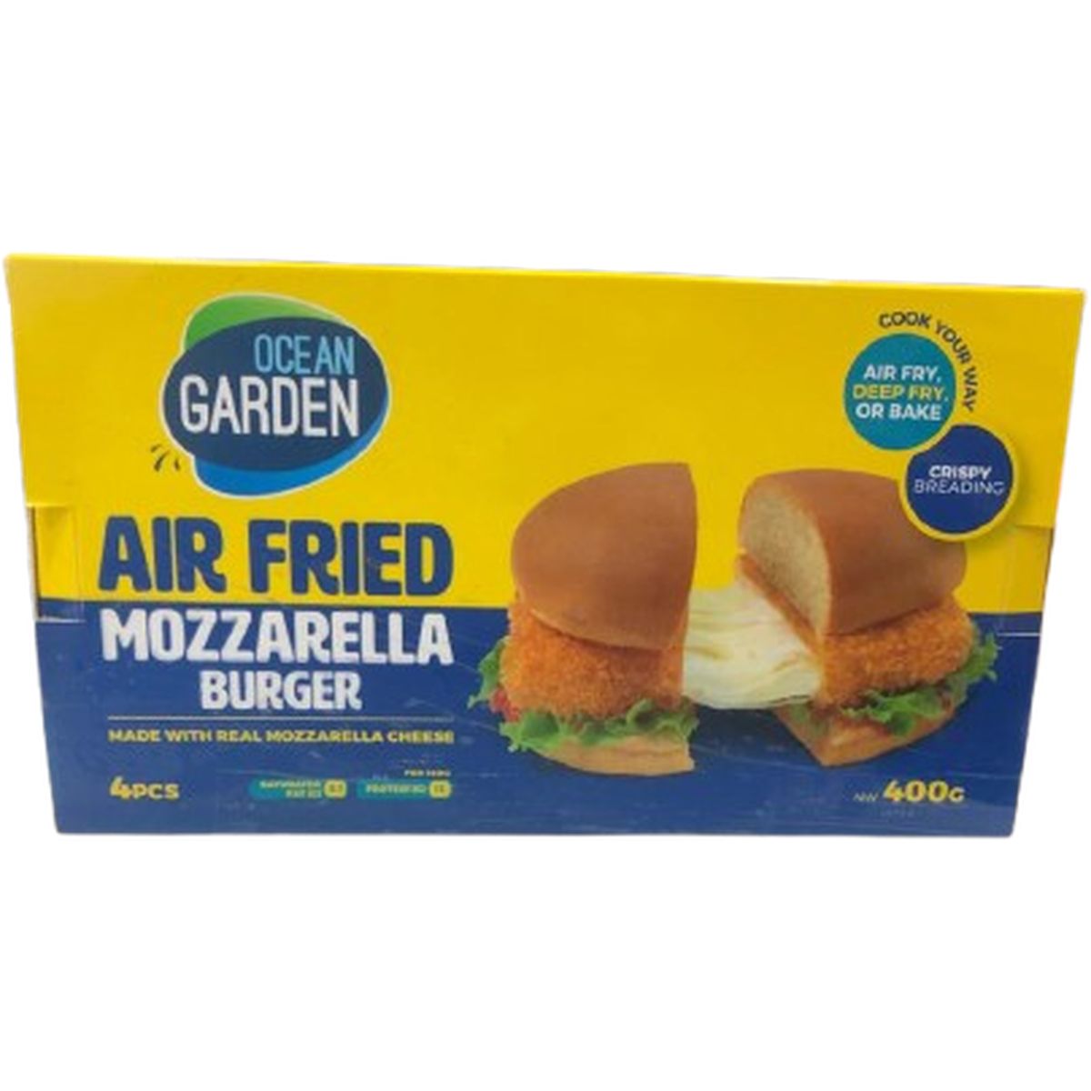 OCEAN GARDEN AIR FRIED MOZZARELLA BURGER 400G