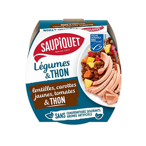 Saupiquet Thon Lentil 160G