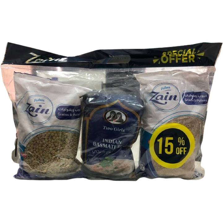 ZAIN LENTILS +FINE BROWN BORGOL +TWO GIRLS RICE @ 15% OFF