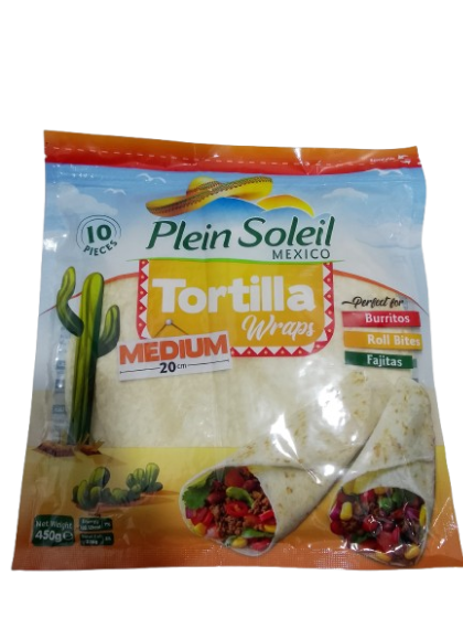 PLEIN SOLEIL MEXICO TORTILLA WRAPS 450G MEDIUM