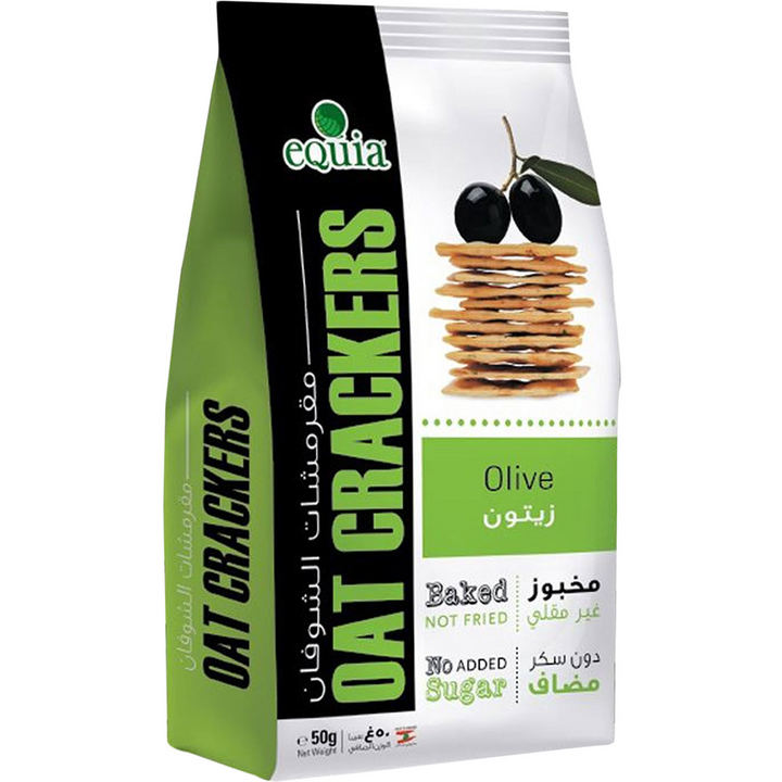 EQUIA OAT CRACKERS BAKED WITH OLIVES 50G