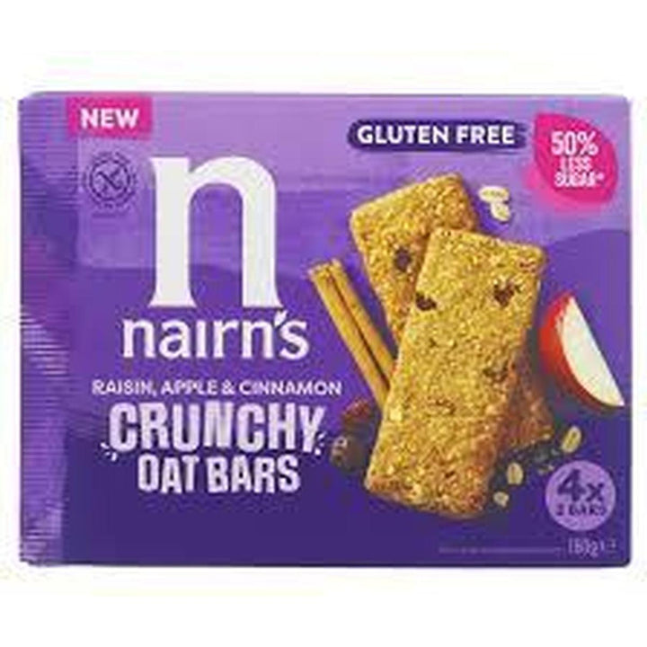 NAIRN'S CEREAL OAT BAR 160G RAISIN APPLE & CINNAMON CRUNCHY