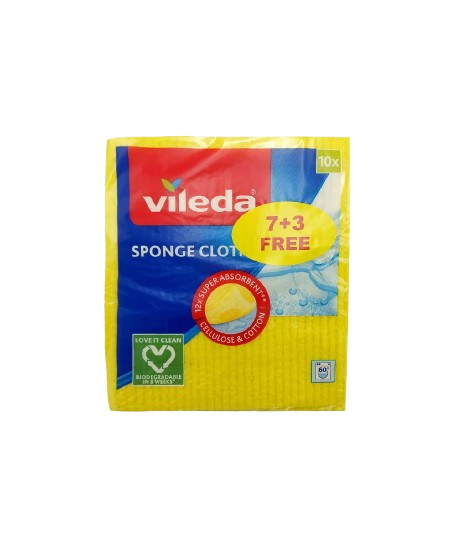 Vileda Sponge Cloth 7 + 3 Free