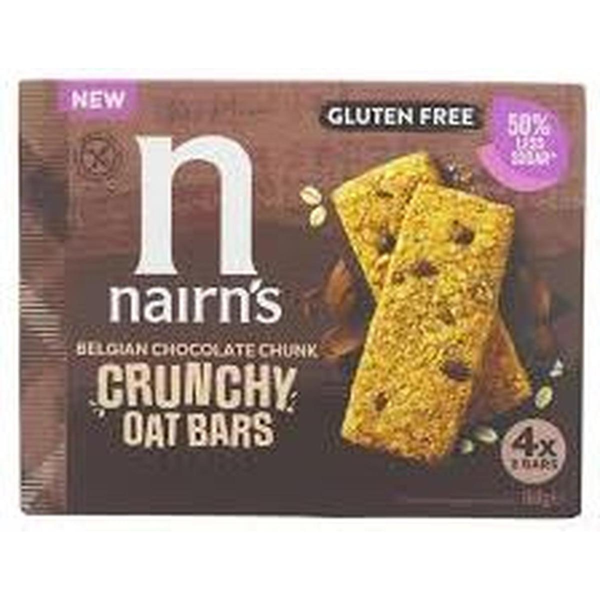 NAIRN'S CEREAL OAT BAR 160G BELGIAN CHOCOLATE CHUNK CRUNCHY