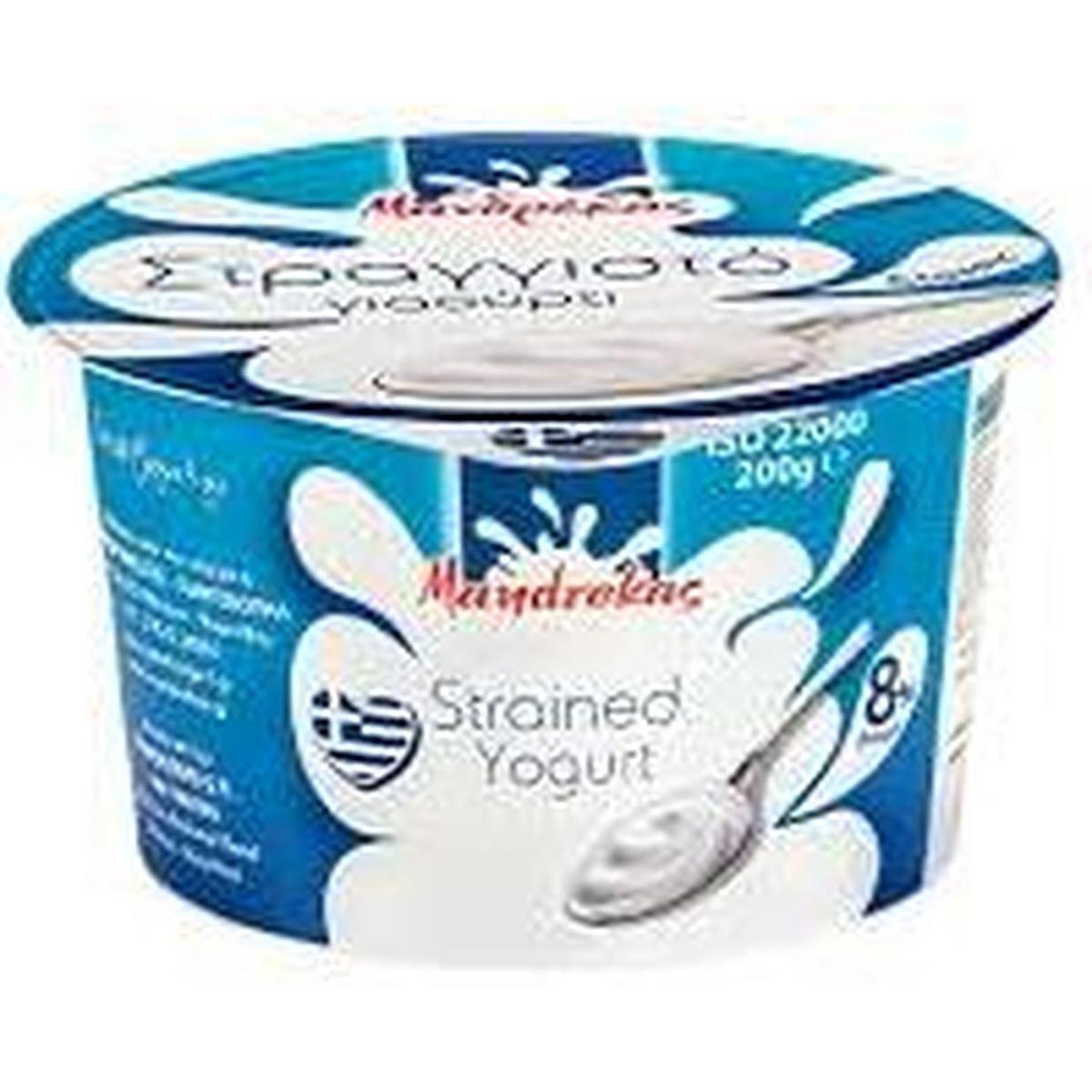 MANDREKAS GREEK YOGURT 200G STRAINED 8%