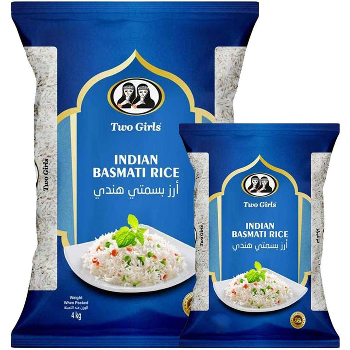 TWO GIRLS INDIAN BASMATI RICE 4KG + 800G FREE