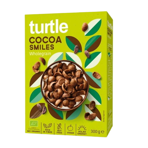 Turtle Organic Cereals Cocoa Smiles 300g