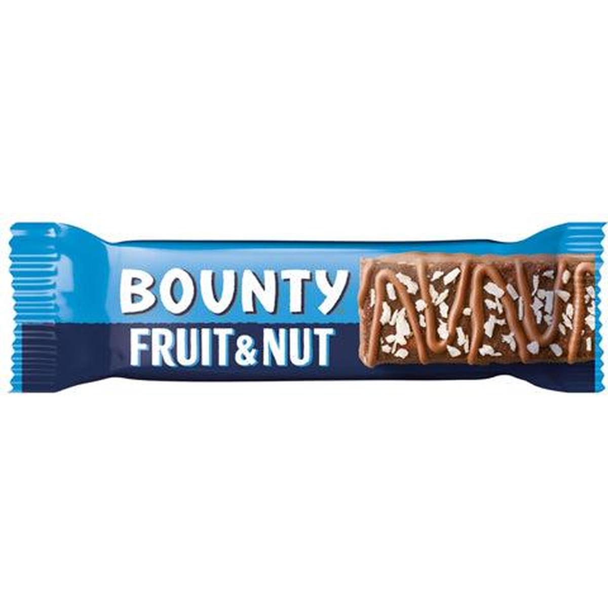 BOUNTY CHOCOLATE BARS 32G FRUIT & NUTS