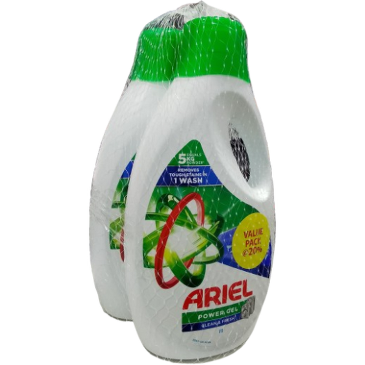 ARIEL POWER GEL 2.35KG*2 @ 20% CLEAN & FRESH