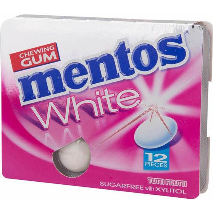 MENTOS CHEWING GUM WHITE 11.4G TUTTI FRUTTI