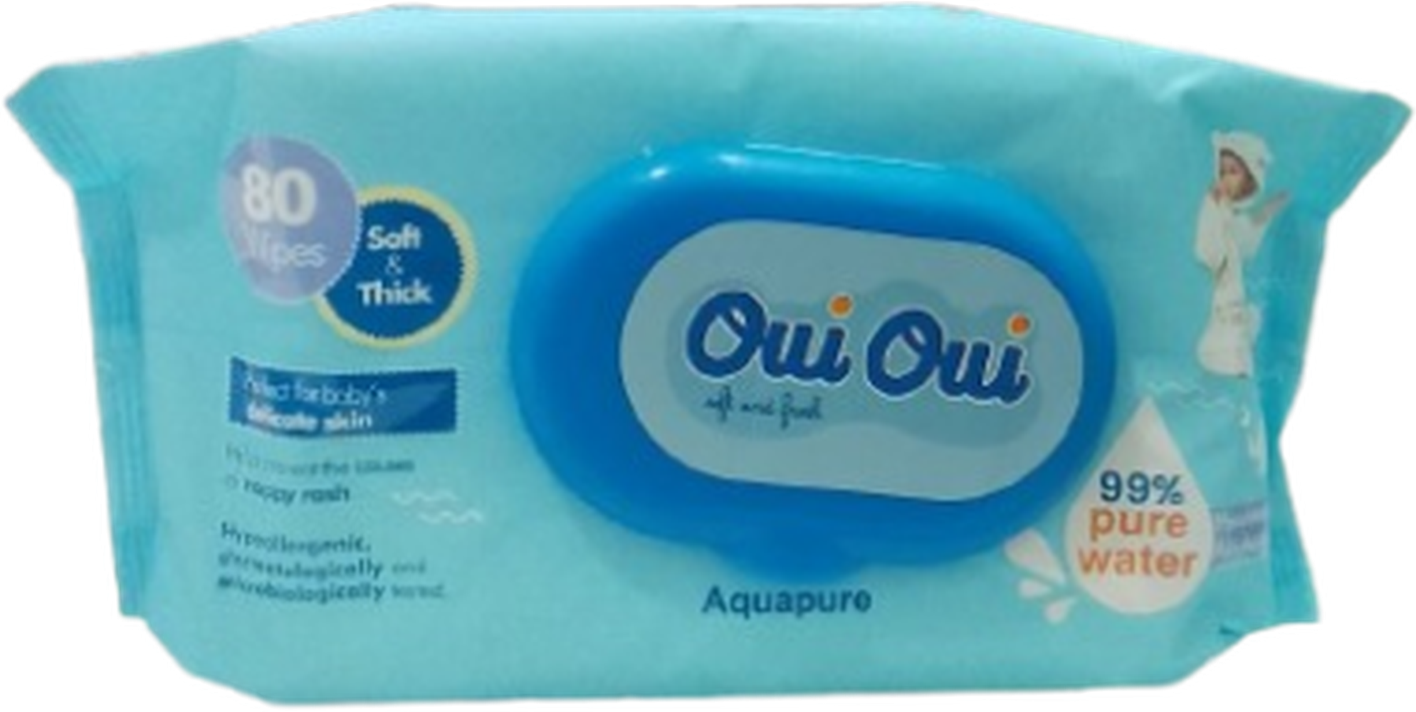 OUI OUI BABY WIPES SOFT & THICK *80 PCS