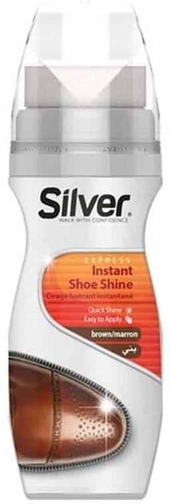 SILVER LIQUID INSTANT SHOE SHINE BROWN 75 ML