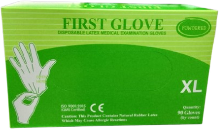 LATEX FIRST GLOVES MEDICAL EXAMINATION *90 XL