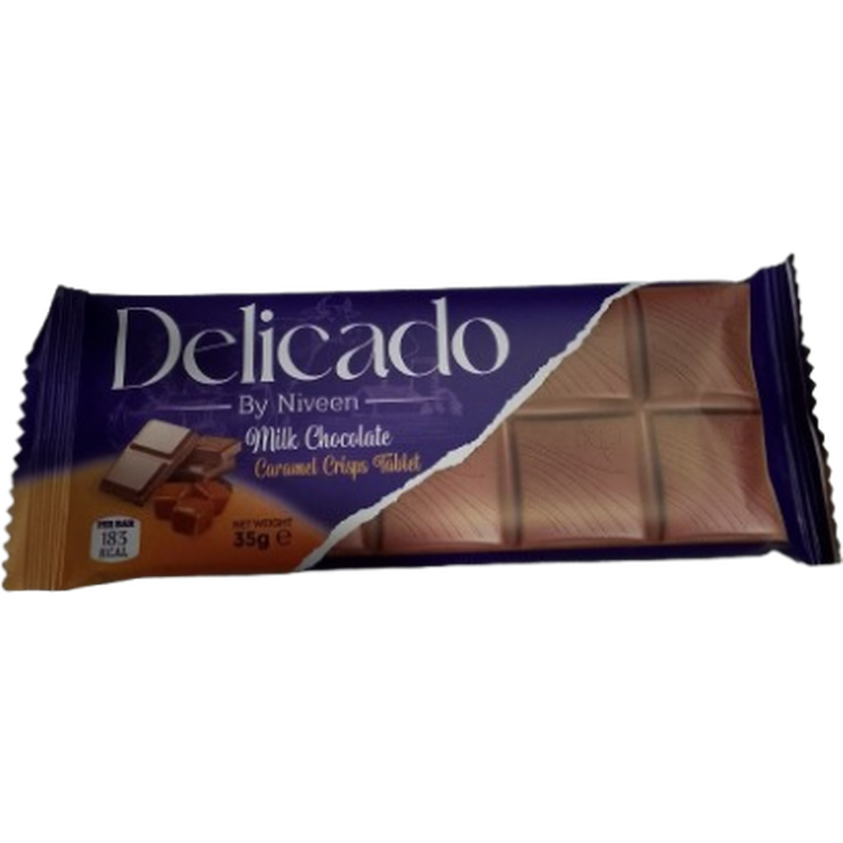 DELICADO CHOCO MILK CARAMEL CRISP TABLET 35G