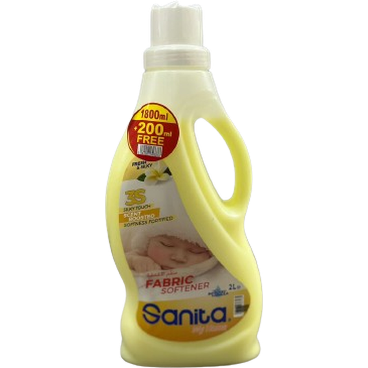SANITA FABRIC SOFTENER SCENT BOOSTED 1800ML +200ML FREE(BLUE & YELLOW)
