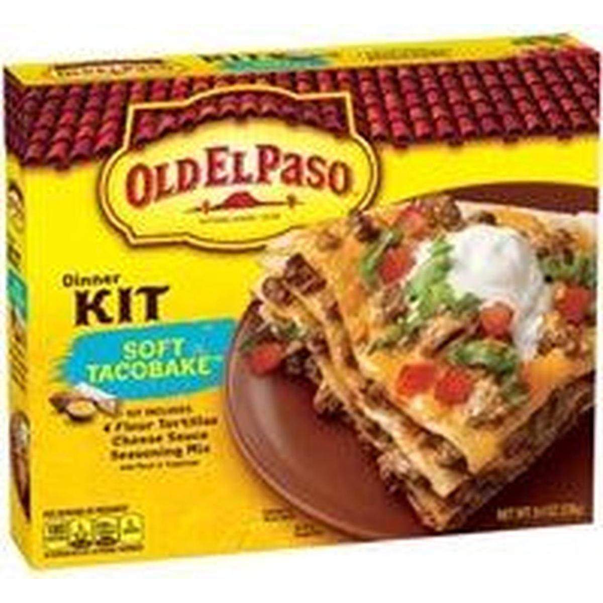 OLD ELPASO DINNER KIT SOFT TACOBAKE 238G