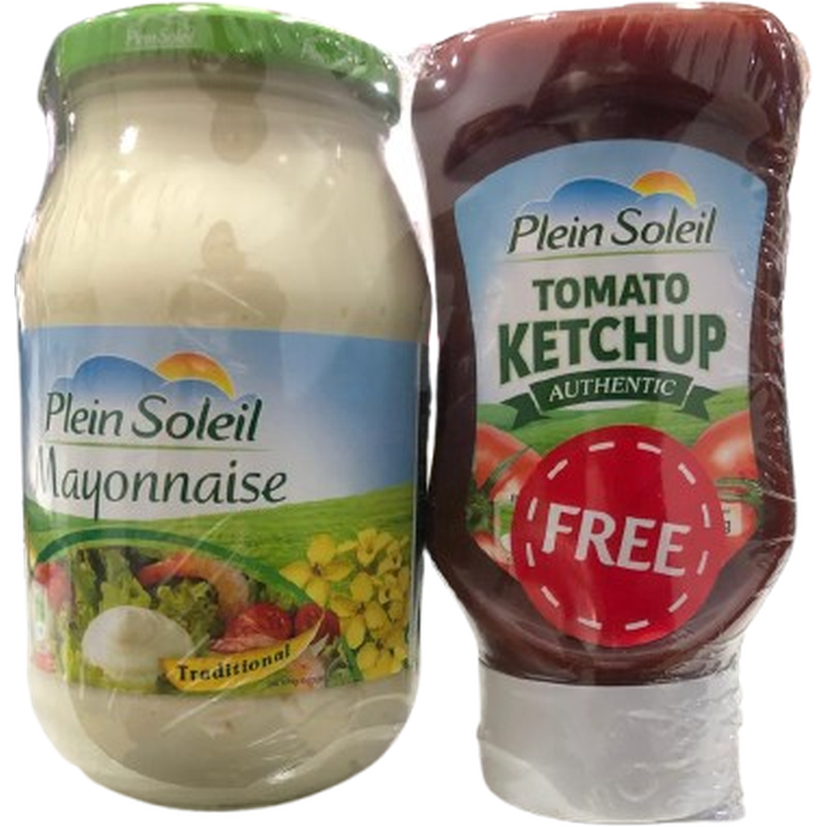 PLEIN SOLEIL MAYONNAISE 500ML + TOMATO KETCHUP 340G FREE