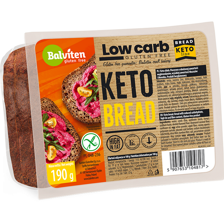 BALVITEN GLUTEN FREE LOW CARB KETO BREAD 190G