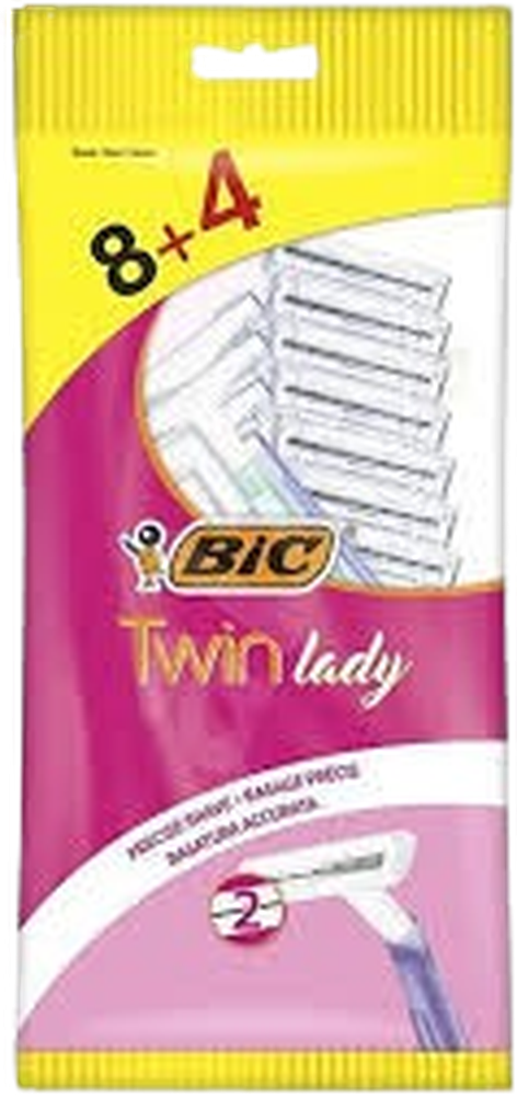 BIC TWIN LADY SENSITIVE RAZORS FOR WOMEN 8+4