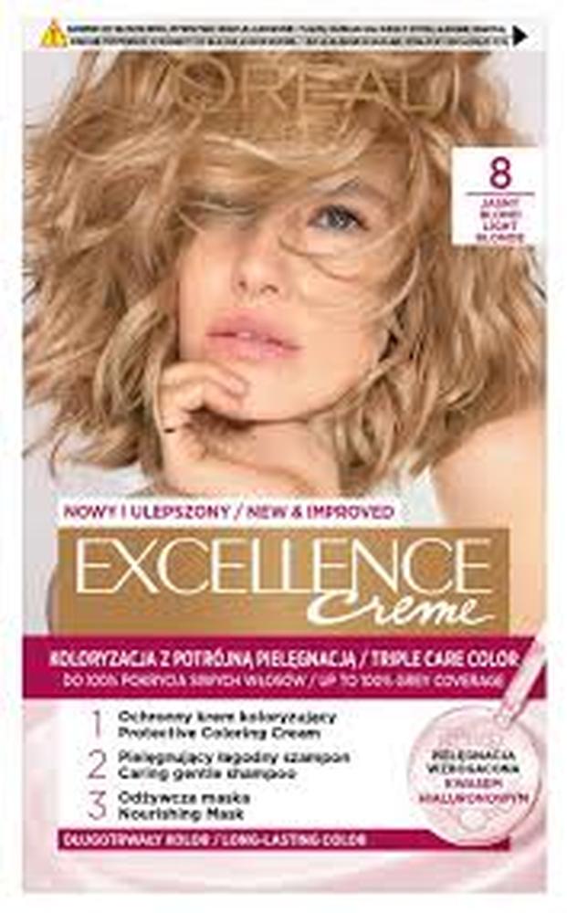 L'OREAL EXCELLENCE LIGHT BLONDE HAIR COLOR N8