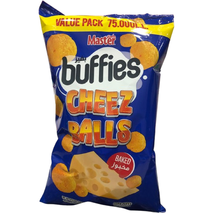 MASTER BUFFIES 140G CHEEZ BALLS @ 75.000 L.L.