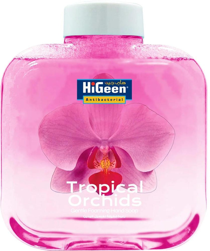 HIGEEN FOAMING HAND SOAP REFILL 500ML TROPICAL ORCHIDS