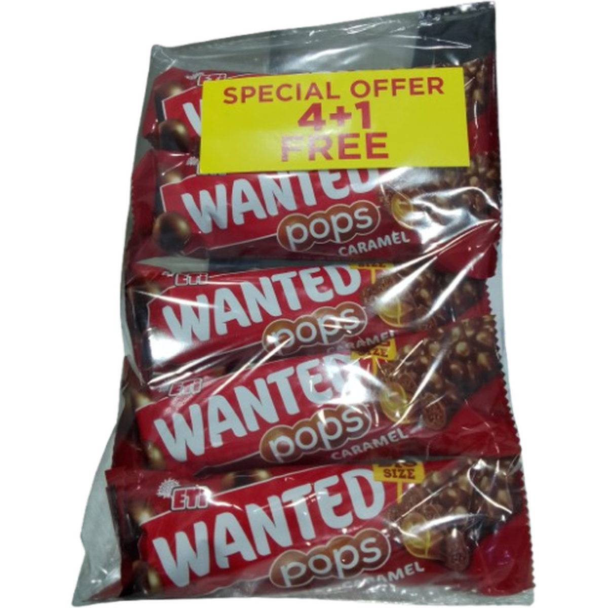 WANTED POPS CARAMEL  4+1FREE