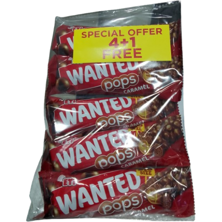 WANTED POPS CARAMEL  4+1FREE