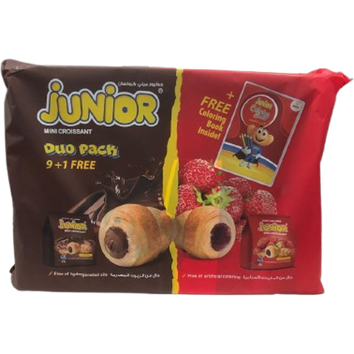 JUNIOR MINI CROISSANT DUO PACK 9+1 FREE + FREE COLORING BOOK