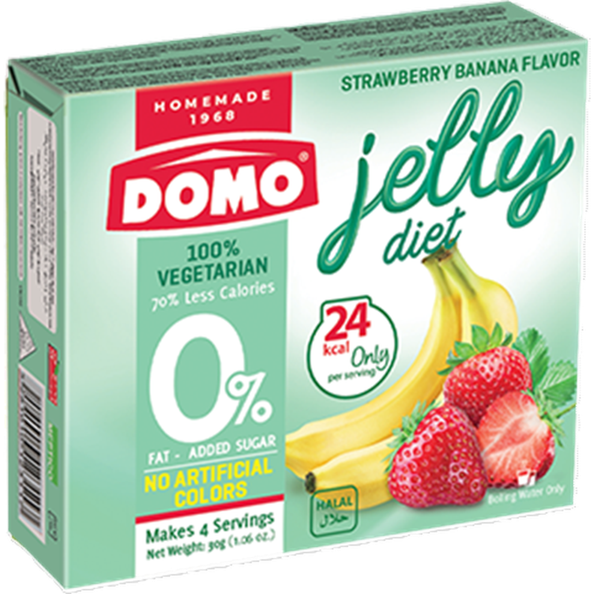 DOMO DIET JELLY VEG STRAW BANANA 30G