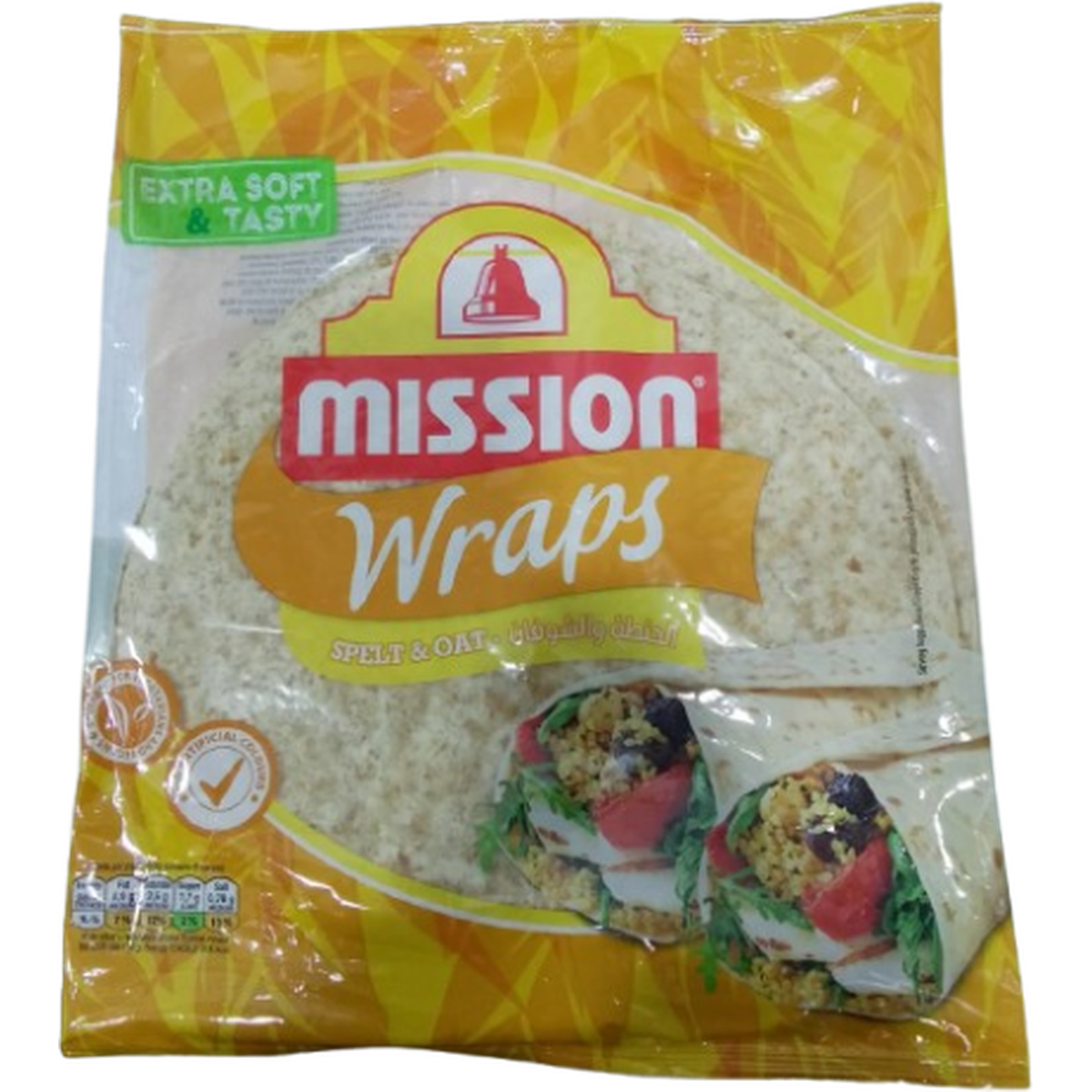 MISSION TORTILLA WRAPS 378G SPELT & OAT