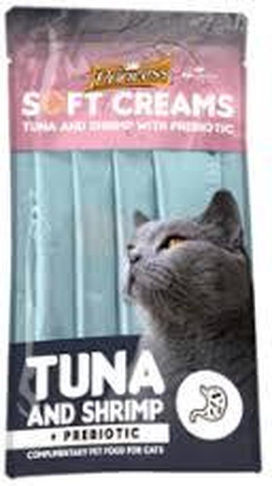 PRINCESS SOFT CREAMS  CAT TREATS 100G TUNA AND SHRIMP